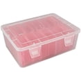 thumbnail image 2 of 14-Compartment Storage Box Set, Pink, Small Bead Organizers Plastic Storage Cases Bead Storage Containers Transparent with Hinged Lid and Rectangle Craft Supply Case, 2 of 9