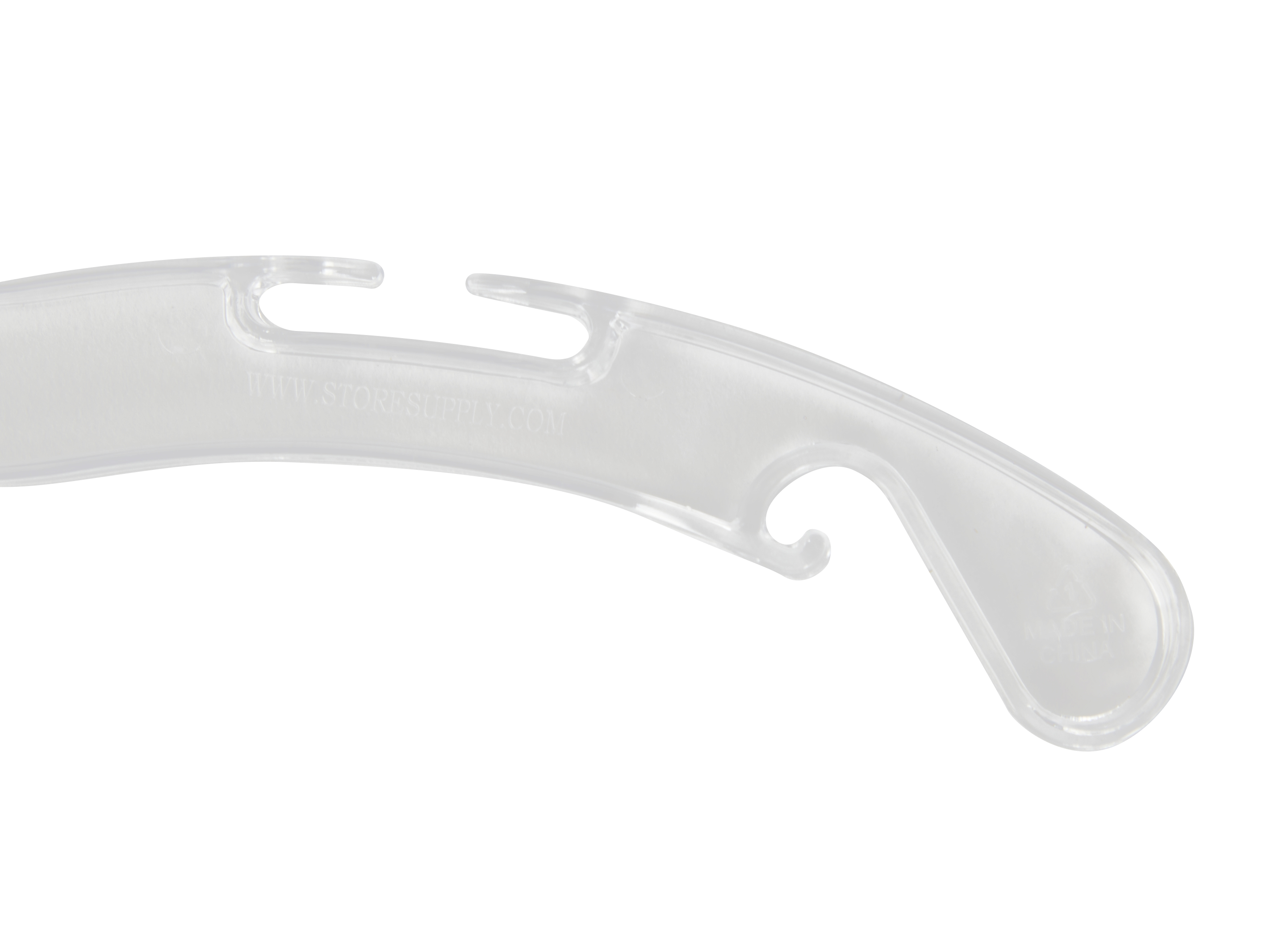 SSWBasics 14 inch Clear Plastic Junior Dress Hangers - Case of 100