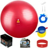 Exercise Ball Balance Anti-Burst Balls | Best Professional Stability Set - Yoga Large Thick Fitness Ball With Pump & Accessories, Extra Pins For Valve, Premium.., By Lazy Monk