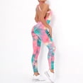 thumbnail image 6 of AWXNJUX Stretch Pants for Women Women's Stitching Siamese Tie-Dye Bubble Yoga Pants Ink Slim Hip-Up Yoga Pants Work Leggings Ladies Leggings Workout Leggings(Multi-color,XL), 6 of 6