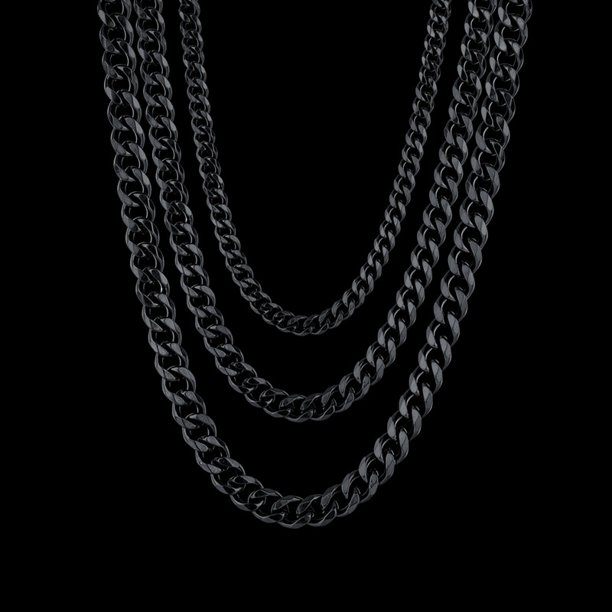 Uzone Basic Punk acero inoxidable 3,5,7mm Curb cubano collares para hombres mujeres oro Color enlace cadena gargantillas joyería de Metal sólido Tan Jianjun unisex