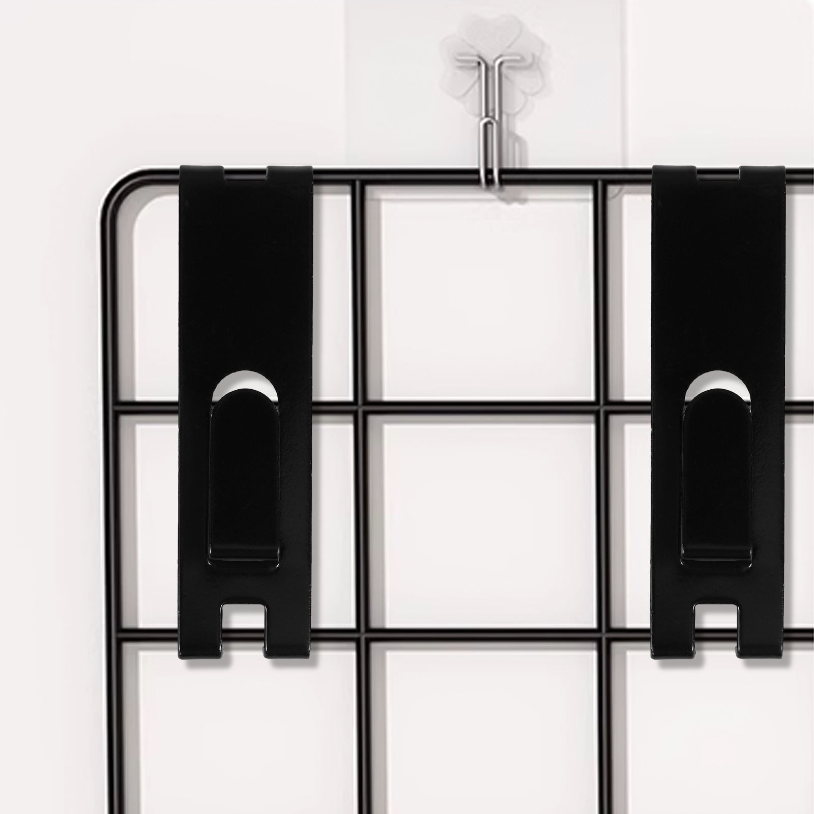 UPKOCH 15Pcs Display Hooks for Grid Wall Black for Hanging Pictures on Grid Panels