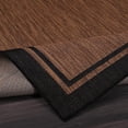 thumbnail image 3 of Indoor Outdoor Rug  5x7 Bordered Nut Brown Black Modern Area Rugs For And Patios Kitchen Hallway Mats Washable Porch Deck Outside Carpet (bordered 5 X 7), 3 of 9