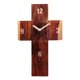 thumbnail image 4 of Reloj de pared, reloj silencioso, reloj decorativo moderno con forma de cruz pequeña, decoración del hogar, marrón, 4 of 9