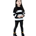 thumbnail image 3 of Mercatoo Black Leggings for Kids Toddler Girls Shiny Metallic Dance Leggings 𝐅aux Leather Pants Shiny Strech Leggings Tights, 3 of 8