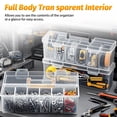thumbnail image 4 of ASKITO Multi Purpose Hardware Storage Box With Removable Small Boxes, Portable Tool Organizer With Ergonomic Handle Transparent Durable Plastic Case For Screws Nails Small Parts, 4 of 7