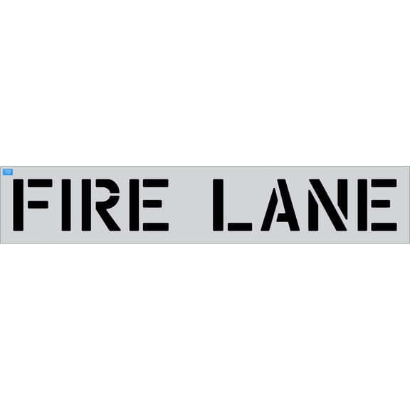 12" Fire Lane Stencil Parking Lot/Pavement Marking Stencil Thickness: .125
