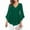 Green, variant on Women's Fancy Blouses Double Layers Mesh Dressy Tops 3/4 Ruffle Bell Sleeve Shirts
