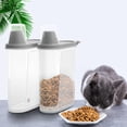 thumbnail image 4 of Citylife Pet Food Container 2.5 LB 2 PCS Dog Cat Plastic Food Storage with Measuring Cup Clear Grey, 4 of 6