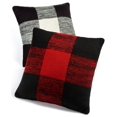 thumbnail image 1 of Martha Stewart Collection Classic Buffalo Check, Super-soft Knit Square Decorative Pillow, 20 Inch, Red, 1 of 4
