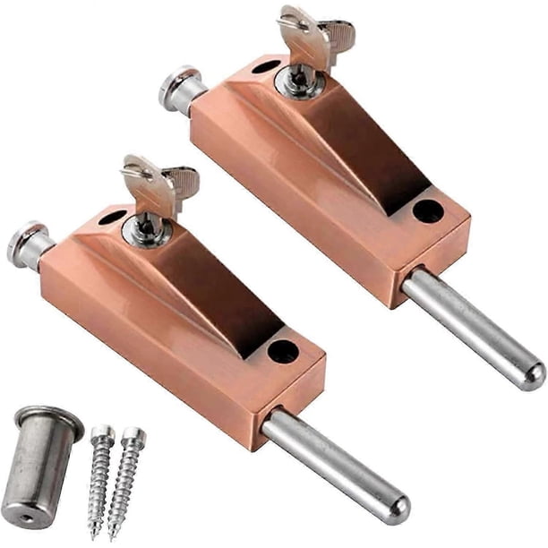 Revolving Lock Aluminum Alloy Glass Door Locks, Floor Bolt, Security Anti-theft Latch ...