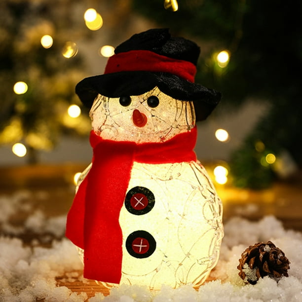 Ssxinyu Christmas Snowman Plastic Garden Ornament Durable Creative Decorative Ornament Toy for