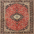 thumbnail image 1 of Ahgly Company Machine Washable Indoor Square Traditional Saffron Red Area Rugs, 7' Square, 1 of 7