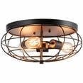 thumbnail image 1 of Gymax Semi Flush Mount Ceiling Light 3-Light Industrial Retro Lighting Lamp Bedroom, 1 of 10