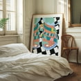 thumbnail image 2 of Stroll on The Wild Side | Snakes Fashion - Painting Abstract Pop Art Modern Art Whimsical Geometric Oak Framed Wall Art Print 12 x 16 inches, 2 of 12