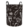 thumbnail image 2 of Kll Wine Seamless Waterproof Foldable Laundry Hamper Bucket With Handles For Storage Bin,Kids Room,Home Organizer (Medium), 2 of 8