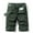 Army Green, variant on HOOMEUMY 2025 Men's Cotton Cargo Shorts Loose Fit Work Beach Shorts with Zipper Pockets Solid Color Above Knee Bermuda Shorts Army Green 10