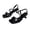 A-Black, variant on Women Double Strap High Heel Mules Solid Color Backless Cushioned Spring Summer Commute Elegant Shoes,B-Black