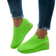 thumbnail image 1 of Chaussures de Marche à Enfiler à Talon Compensé Léopard pour Femmes, Confortables, en Maille Tissée Aérée, Plateforme, Mocassins, Espadrilles de Travail, 1 of 7