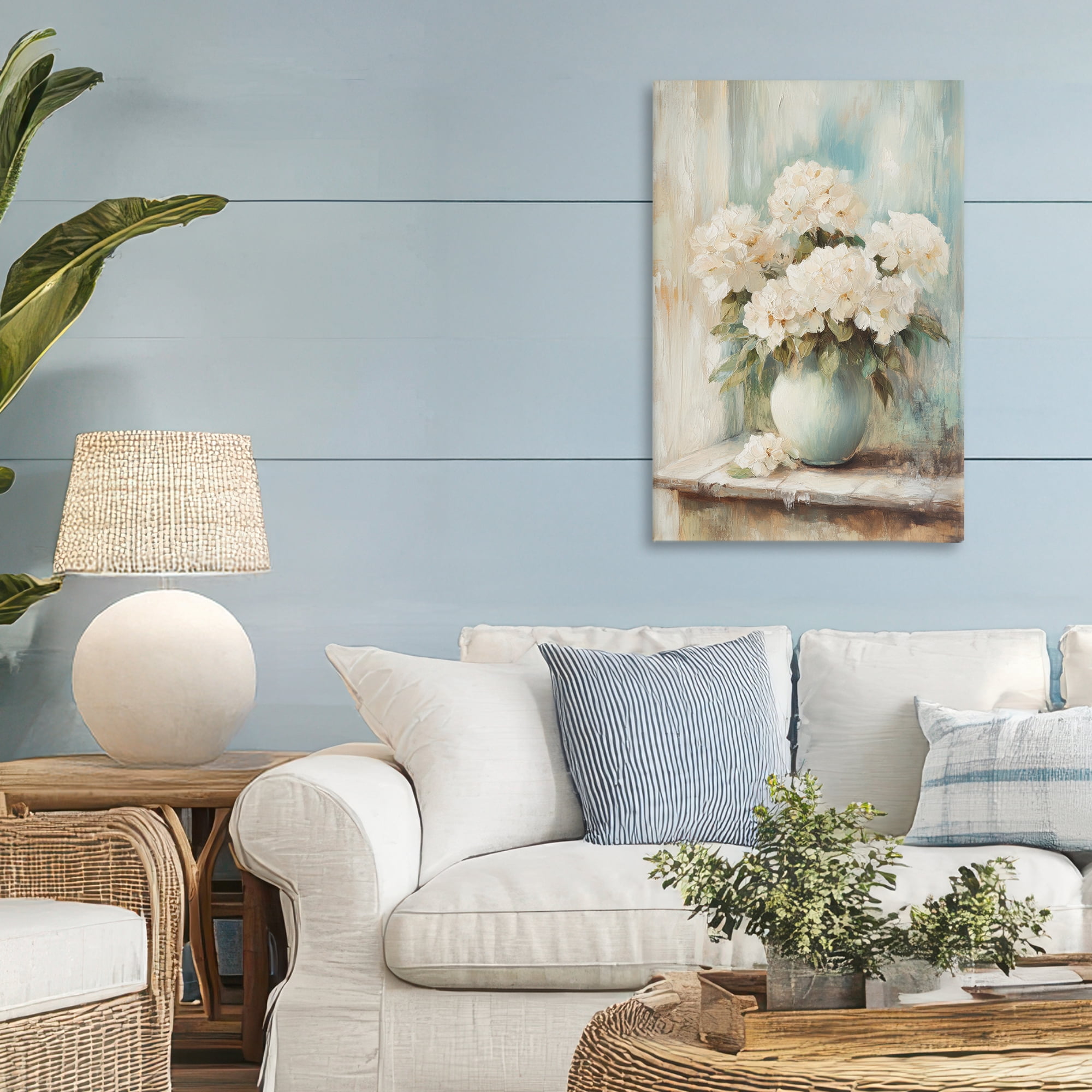 Stupell Industries Mantle Arrangement of Soft Blossoms Canvas Wall Art, design by Petal Prints Design