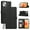 Black, variant on TECH CIRCLE Leather Case for iPhone 13 Pro Max (6.7") 2021 - Lightweight Folio Functional Phone Case with Stand/Card Slots/Wrist Strap, Protective Slim Cover, Green