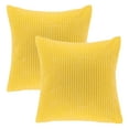 thumbnail image 3 of Phantoscope 18" x 18" Modern, Contemporary, Transitional Yellow Striped Polyester Throw Pillow , ( 2 Count), 3 of 6