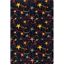 Joy Carpets Neon Lights Have A Blast 6' x 9' Area Rug in Color Fluorescent