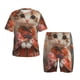 thumbnail image 1 of Balery Adorable Kitten In Kimono Conjunto de Pijama Infantil de Manga Corta con Estampado – Ropa de Dormir de Algodón Suave-X-Large, 1 of 6