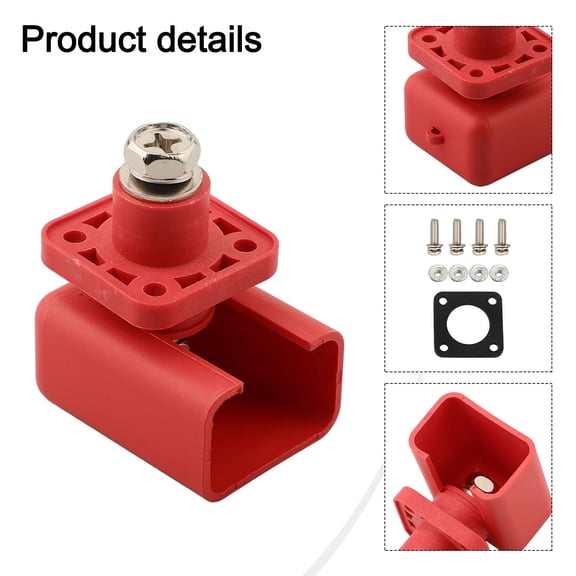 2Pcs 200A High Current Copper Lithium Battery Terminal Energy Storage Connector Red
