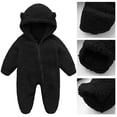 thumbnail image 2 of Baby Boys Girls Winter Outfit Bear Hooded Zip-Up Jumpsuit Full Body Scratch Protection Warm Coat for Cold Weather Outdoor Indoor Wear Infant Romper, 2 of 10