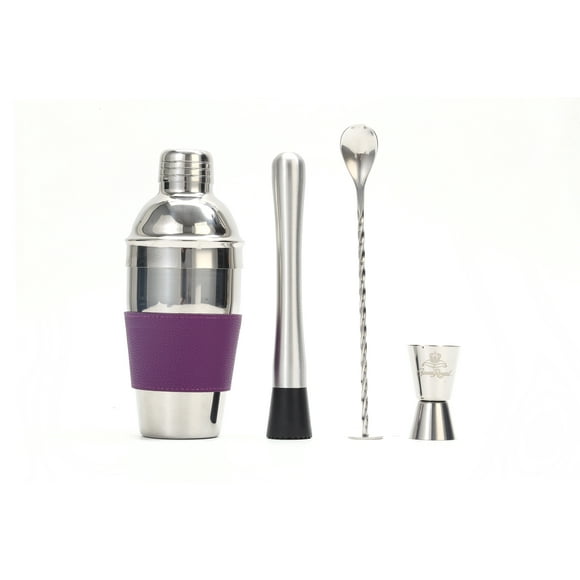 Crown Royal 4-Piece Stainless Steel Bar Tools Set Perfect Home Bartending Kit