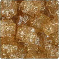 BeadTin Gold Sparkle 22mm Angel Pony Beads (24pcs)