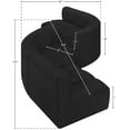 thumbnail image 3 of Meridian Furniture Arc Black Boucle Fabric Modular Sectional, 3 of 6