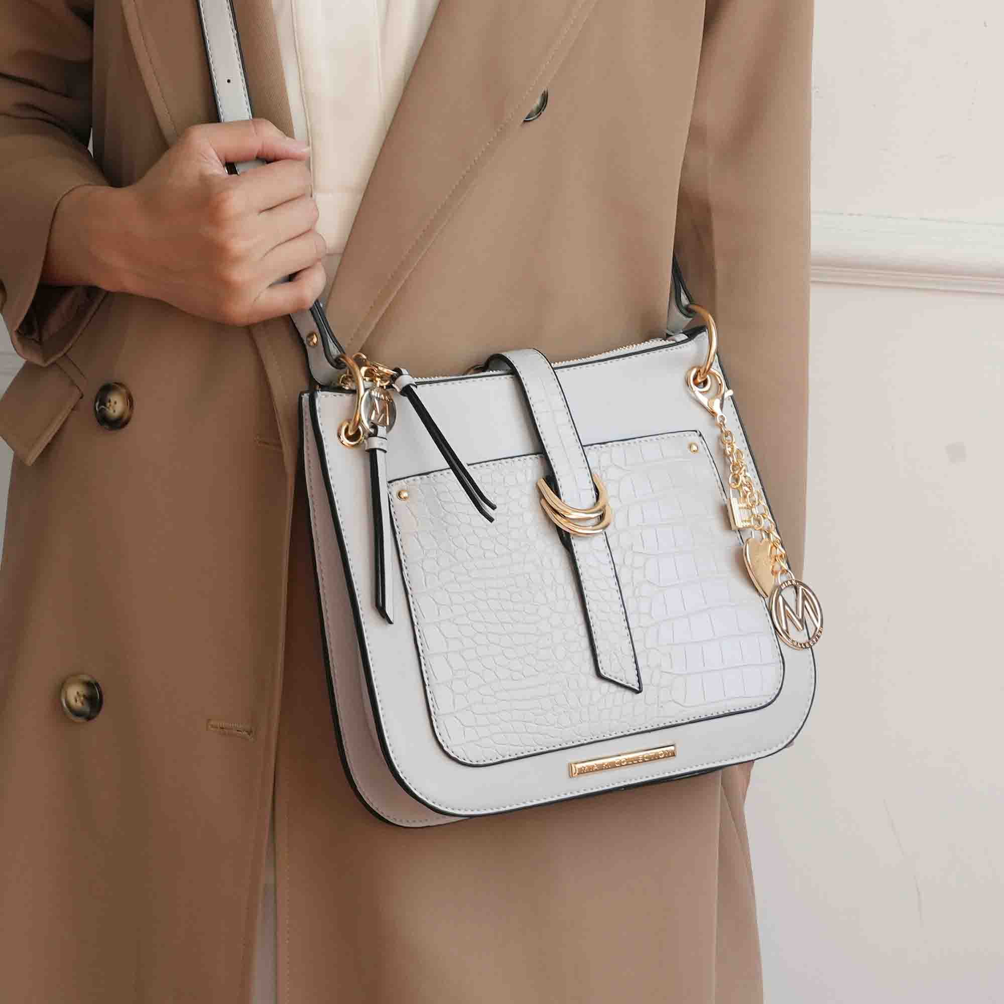 MKF Collection Kiltienne Women's Crossbody Bag, Vegan Leather Shoulder Bag Handbag by Mia K. - Forest Green