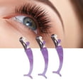 thumbnail image 5 of 3Pcs Lash Tweezers, Eyelash Tweezers, Lash Applicator Tool Stainless Steel Lash Extensions Tweezers Cluster, Lash Applicator Makeup Tool for False Lashes, Purple, 5 of 7