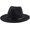X-black, variant on Girls  Wide Brim  Felt Bowler Cap Bowknot Floppy Fedora Hat