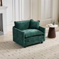 thumbnail image 4 of Modern Sofas Cloud Sofa Single Seat (Ottoman is not included), Modern Sectional Couch, for Living Room Bedroom and Apartment, Comfy Double Layer Upholstered Seat Cushion, Breathable Chenille Fabric,, 4 of 10