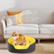 thumbnail image 4 of Camas para perros y gatos, ropa de cama suave para mascotas, cálida para el invierno, redonda y mullida, ideal para que tu mascota duerma plácidamente. L, 4 of 9