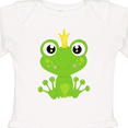 thumbnail image 4 of Inktastic Cute Frog, Green Frog, Frog Prince, Crown Boys or Girls Long Sleeve Baby Bodysuit, 4 of 5