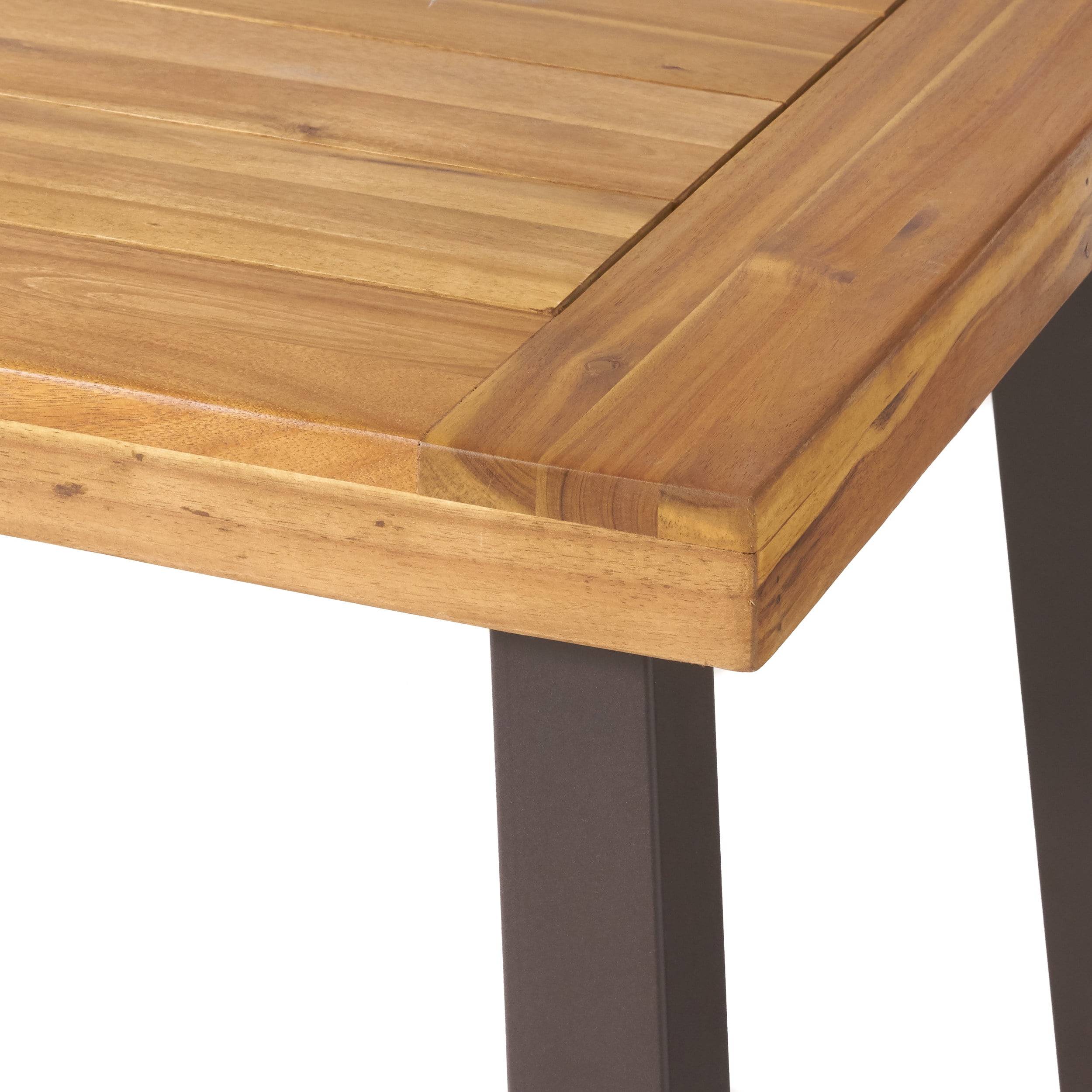 Noble House Gabrielle Natural Stained Acacia Wood Kitchen and Dining Table for Dining Room
