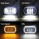 thumbnail image 4 of Faro LED cuadrado de 4 x 6 pulgadas para camión, luz alta y baja, halo blanco para Ford Mustang, 4 of 14