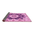 thumbnail image 2 of Ahgly Company Indoor Round Abstract Pink Modern Area Rugs, 6' Round, 2 of 4
