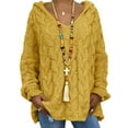 thumbnail image 1 of Innerwin Chandail d'Hiver Chaud pour Femmes Chic à Manches Longues Confortable Jaune Foncé TTG, 1 of 3