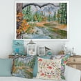 thumbnail image 3 of Designart 'Trees With River In Autumn Forest' Lake House Framed Art Print, 3 of 4