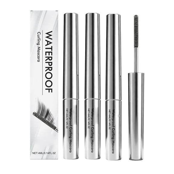 HHBEAUTY 3PCS Iron Wand Mascara, 2025 New Metal Mascara Wand, 3D Washable Metal Mascaras, Waterproof & Smudge-Proof Long-Lasting Curling Eyelash Iron Mascaras with No Flaking