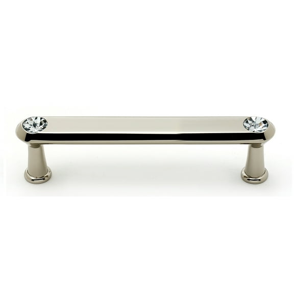 Alno C214-4-PN Swarovski Crystal 4" Cabinet Crystal Pull Polished Nickel
