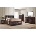 thumbnail image 1 of Lyndsay Dark Cherry Storage Platform Bedroom Set Special King 6 Piece: Bed, Dresser, Mirror, 2 NightStands, Chest, 1 of 13
