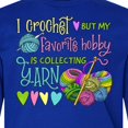 thumbnail image 4 of Inktastic I Crochet, but My Favorite Hobby is Collecting Yarn Long Sleeve Youth T-Shirt, 4 of 5