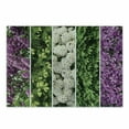 thumbnail image 1 of Flower Cutting Board, Collage Mix Diverse Herbs and Blossoming Bouquet Flowers Romantic Wedding Concept, Decorative Tempered Glass Cutting and Serving Board, Small Size, Green Violet, by Ambesonne, 1 of 1