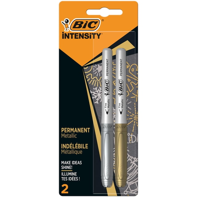 Marcadores permanentes BIC BICGMPMP21AST Fine Point Metallic 6PK